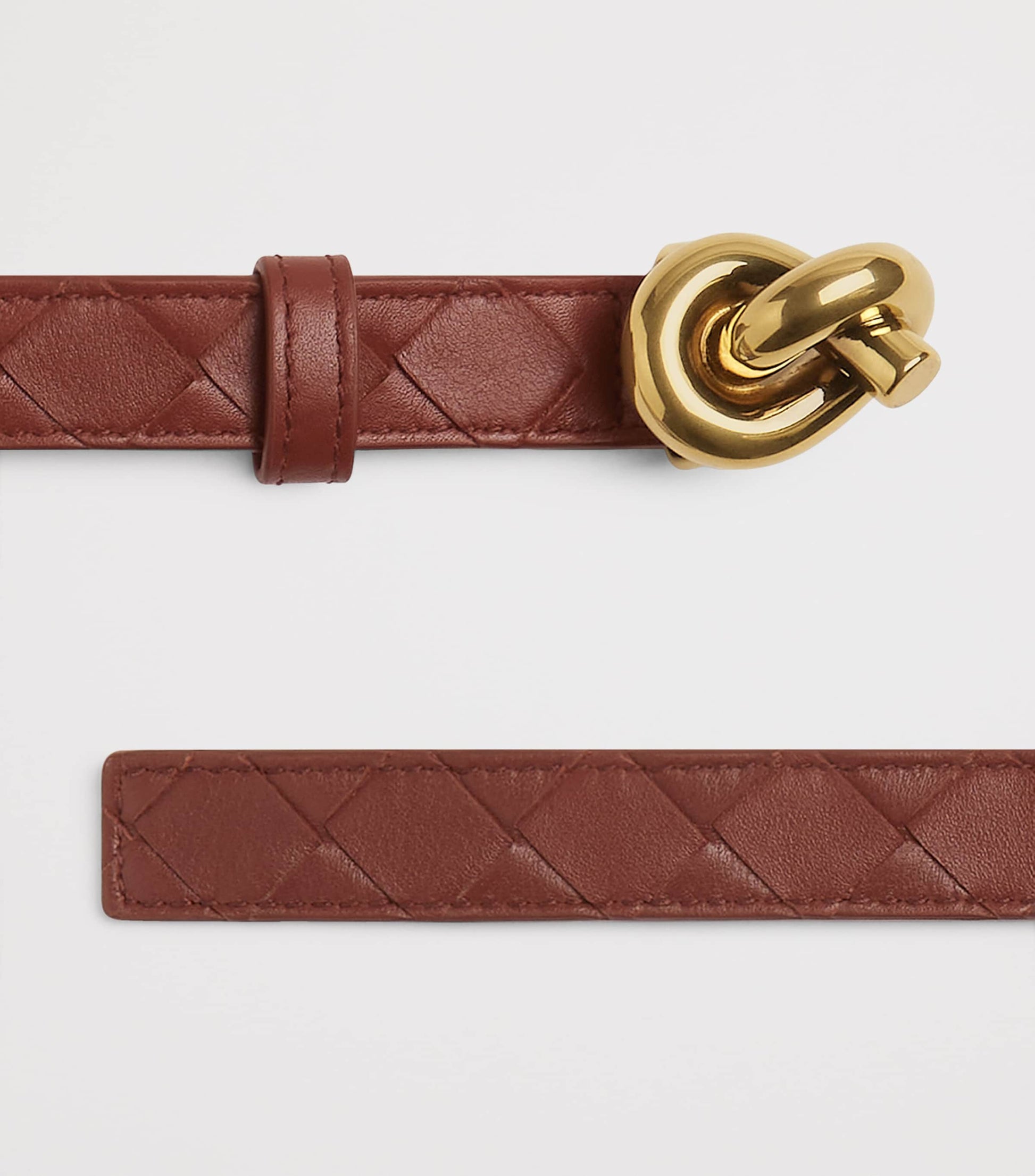 Bottega Veneta Brown Leather Knot Belt