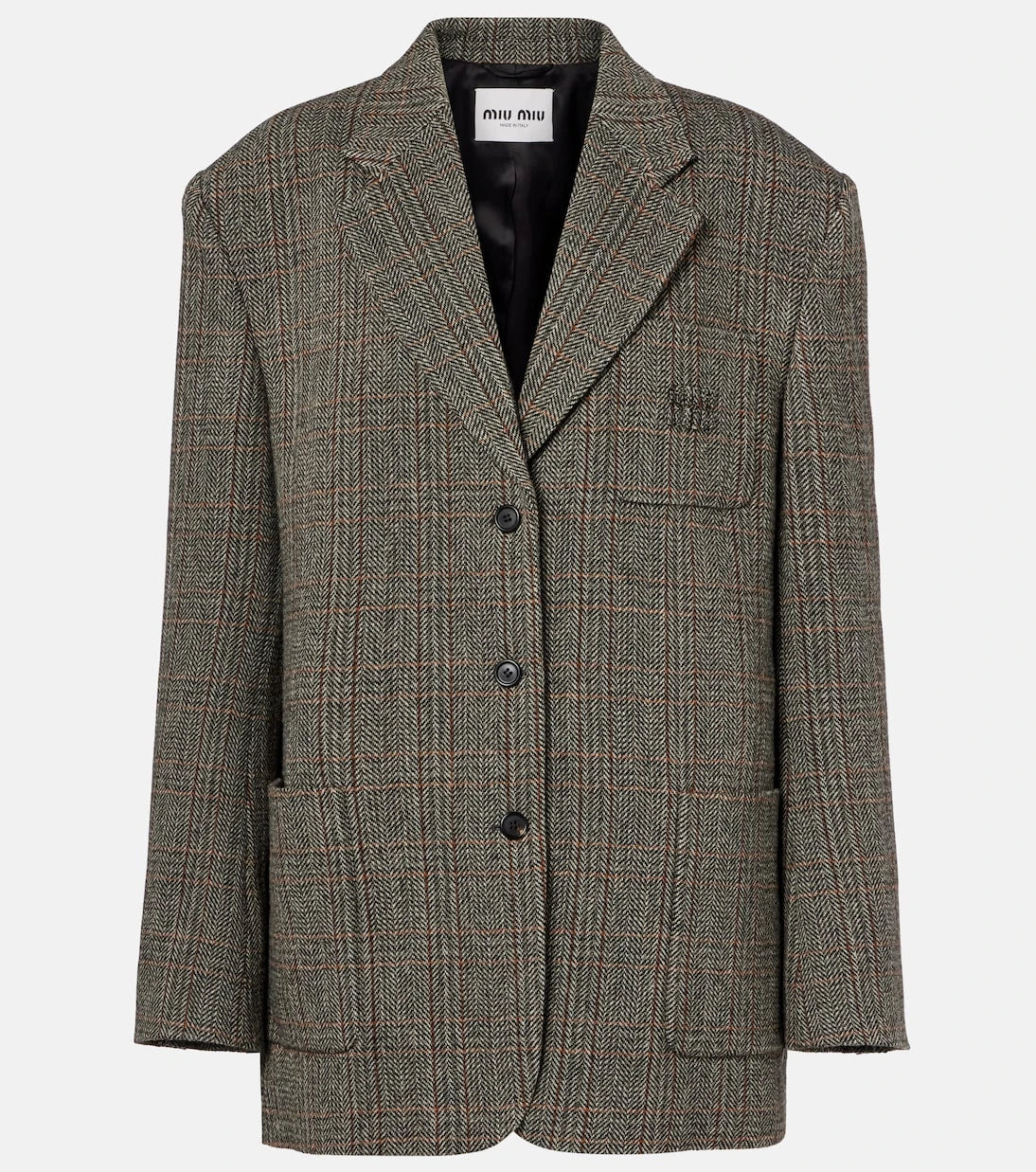 Miu Miu - Chevron virgin wool suit jacket