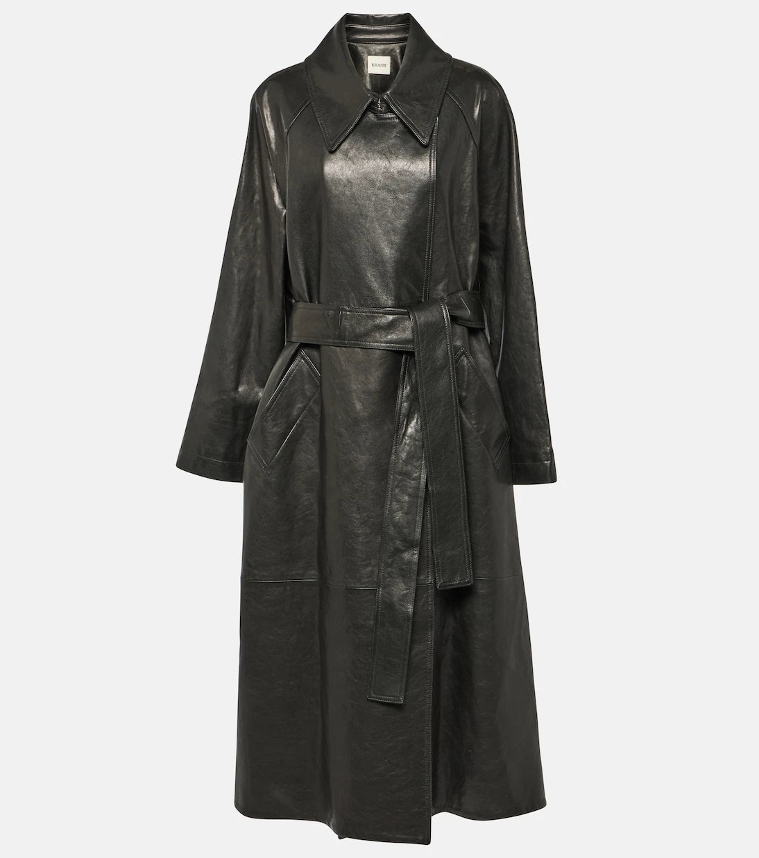 Khaite - Minnie oversized leather trench coat