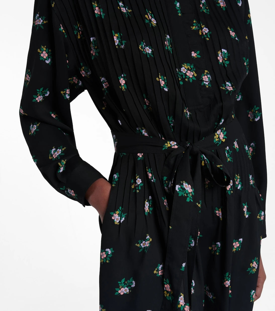 Tory Burch - Cora floral pleated shirt dress