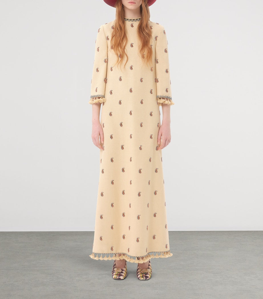 Valentino Nude Embellished Maxi Dress