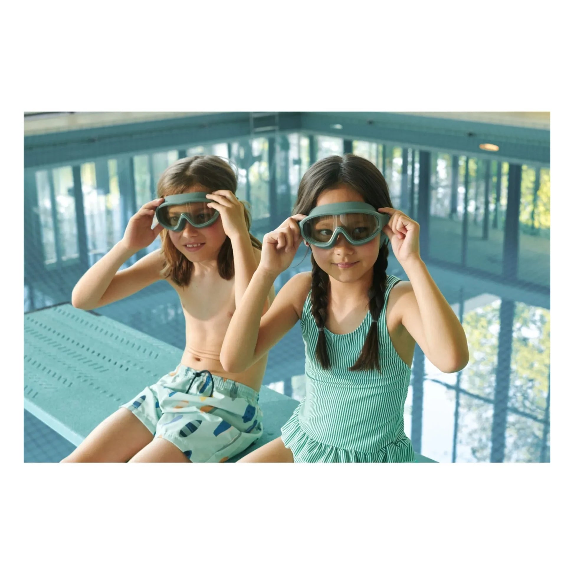 Liewood - Kerem swimming mask | Peppermint/Garden green