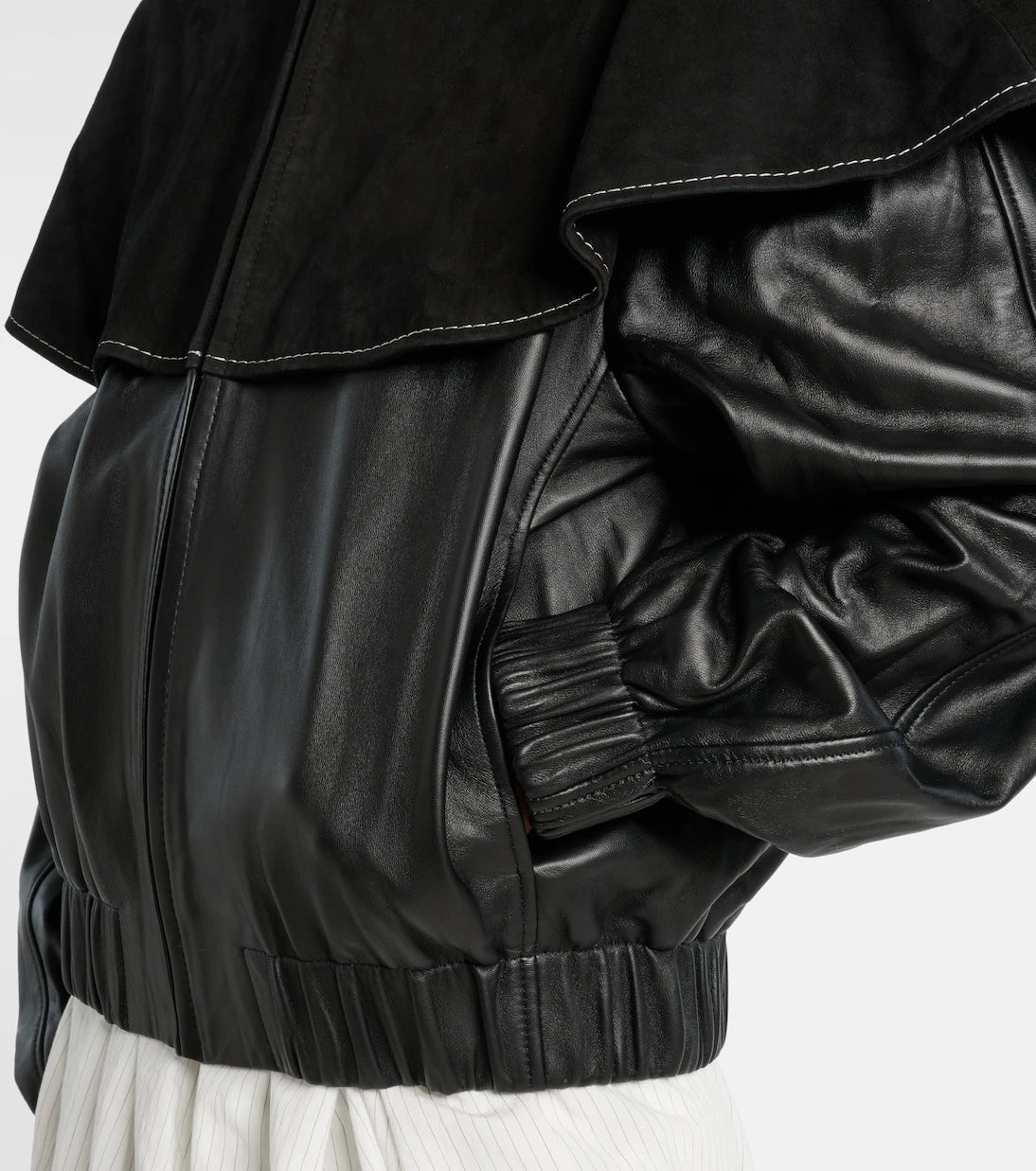 JW Anderson - Caped leather jacket
