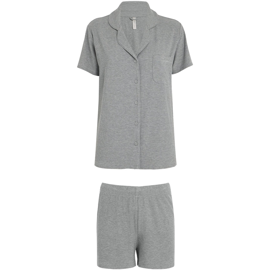 Skims Grey Soft Lounge Short Pyjamas