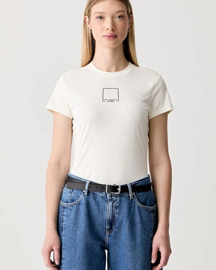 Karl Lagerfeld Jeans kadın pamuklu tişört