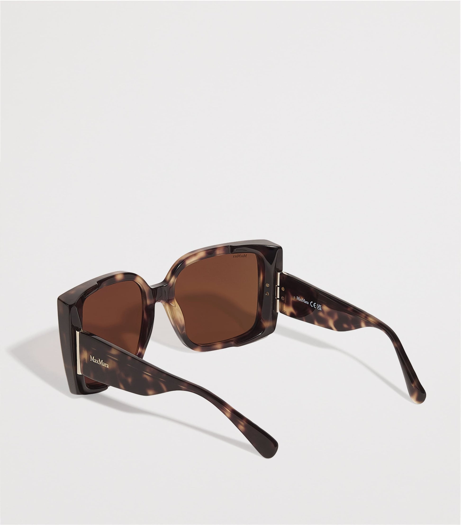 Brown Acetate Tortoiseshell Oversized Square Sunglasses