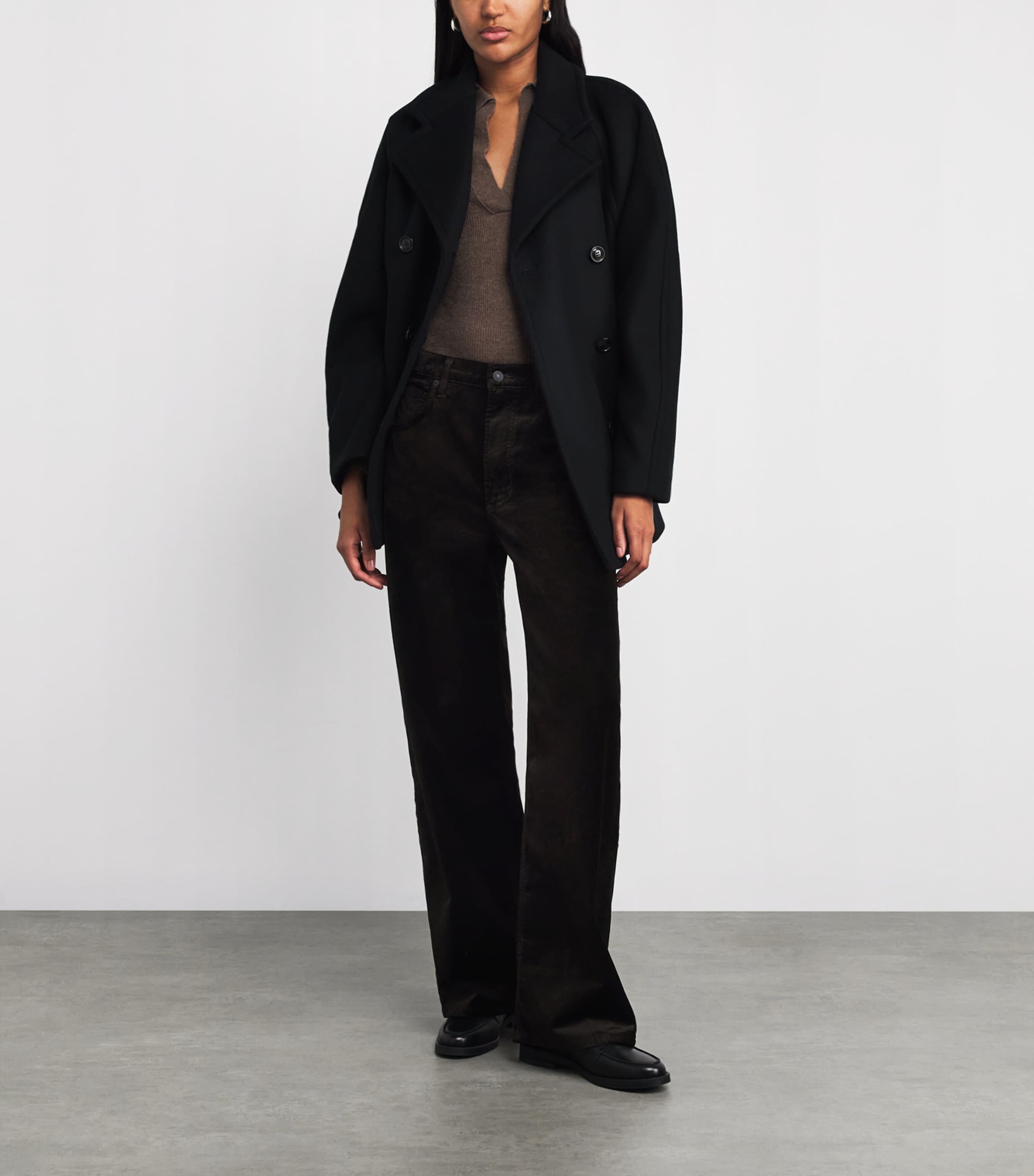 Citizens of Humanity Brown Velvet Ayla Baggy Trousers