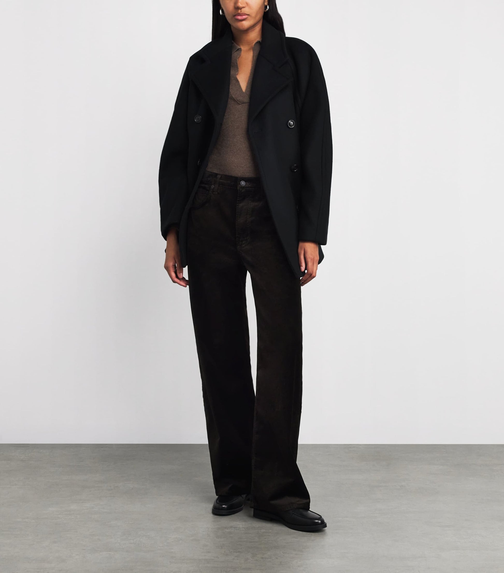 Citizens of Humanity Brown Velvet Ayla Baggy Trousers