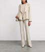 Beige Wool-Silk Rollet Jacket