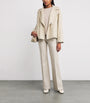 Beige Wool-Silk Rollet Jacket