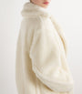 Max Mara White Alpaca-Wool-Silk Coat