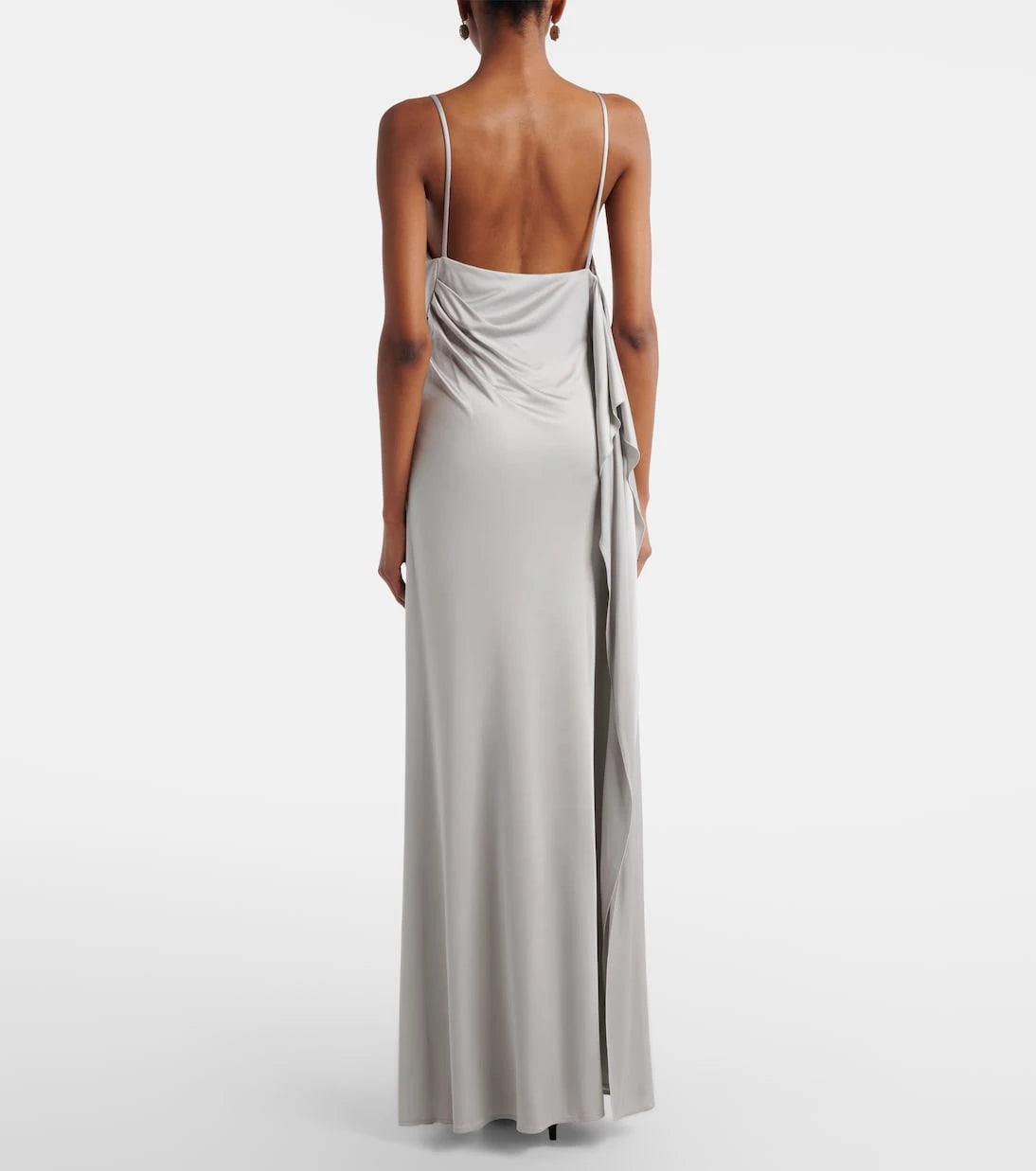 Versace - Medusa draped jersey cocktail dress