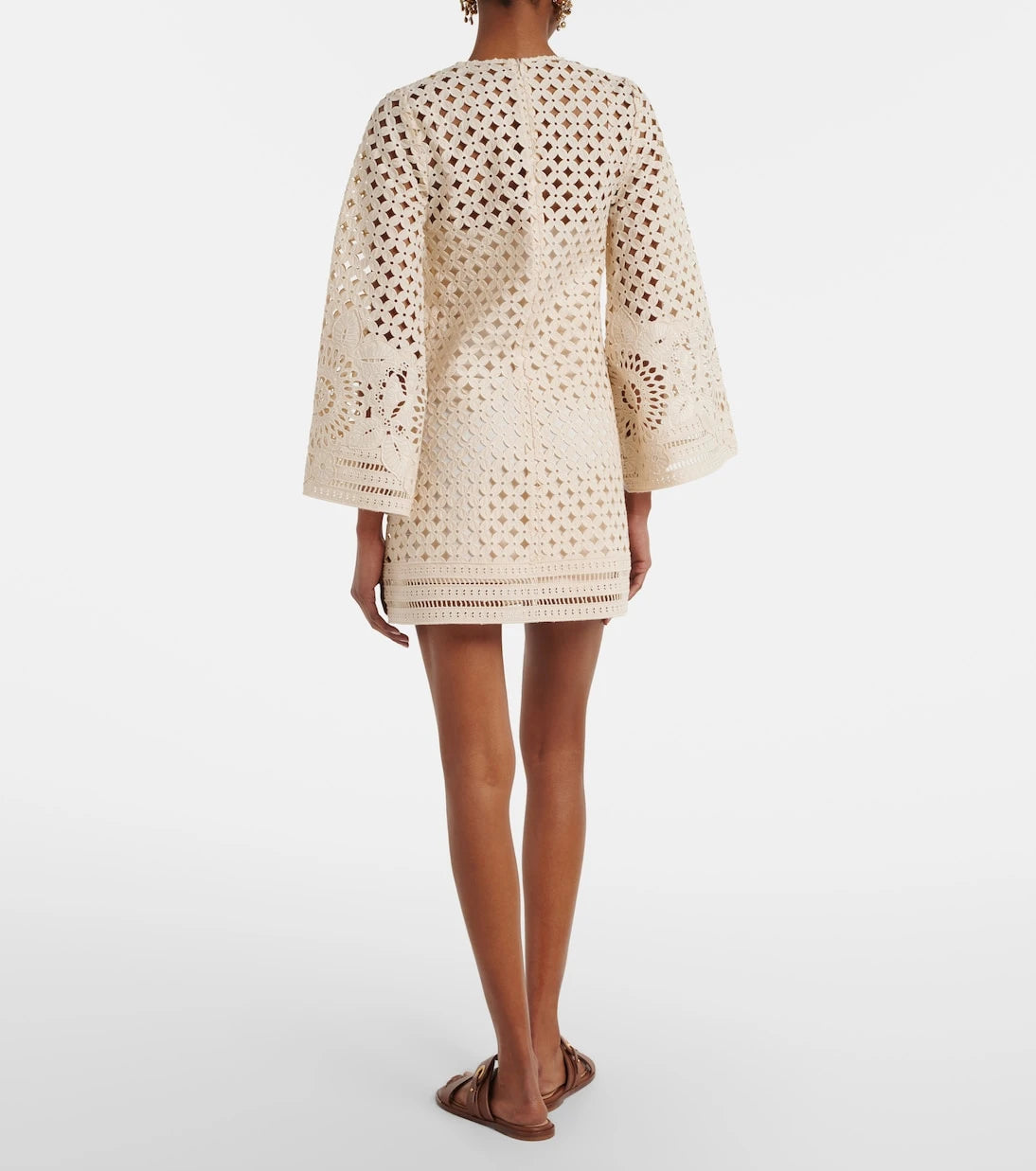 Zimmermann - Indra broderie anglaise cotton minidress