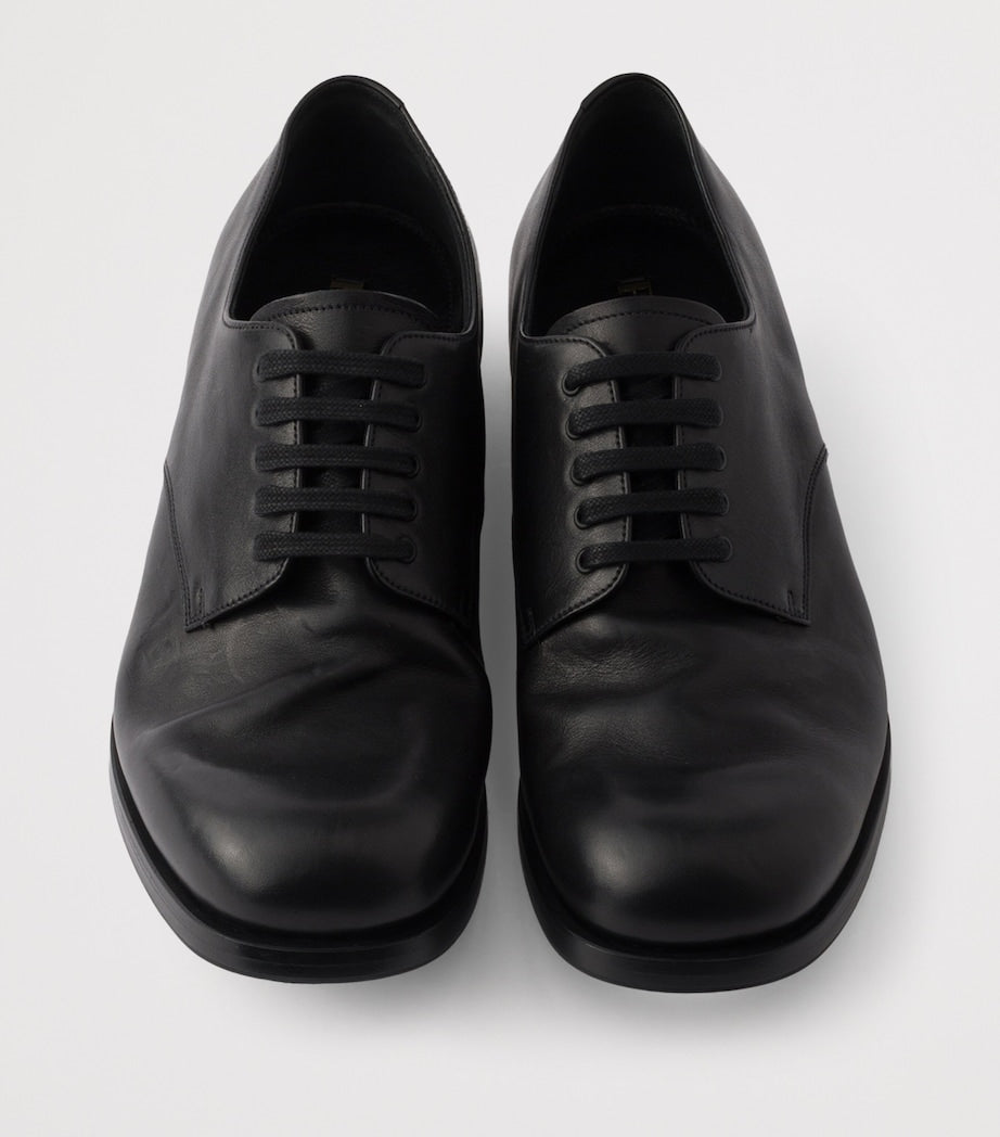 Leather Antiqued Derby Shoes