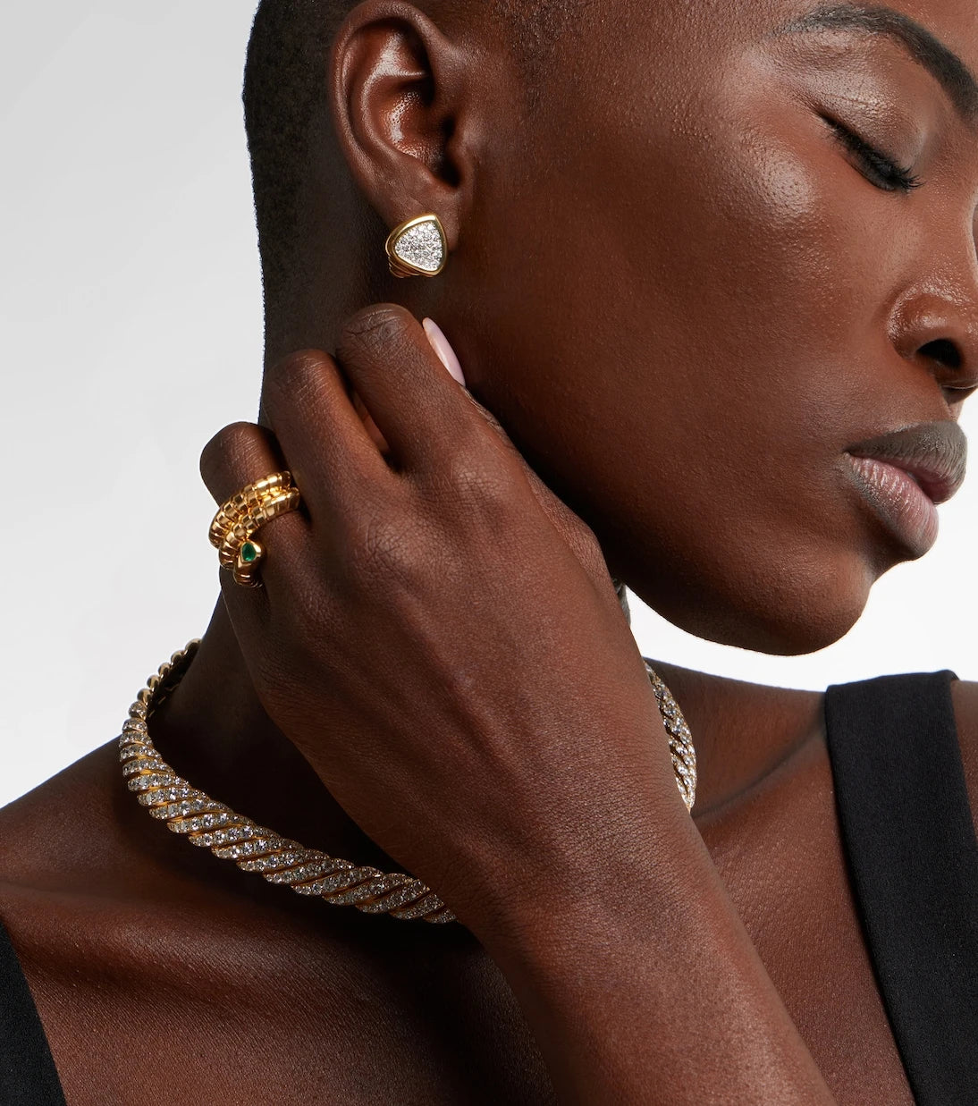 Marina B - Trisola 18kt gold earrings with diamonds