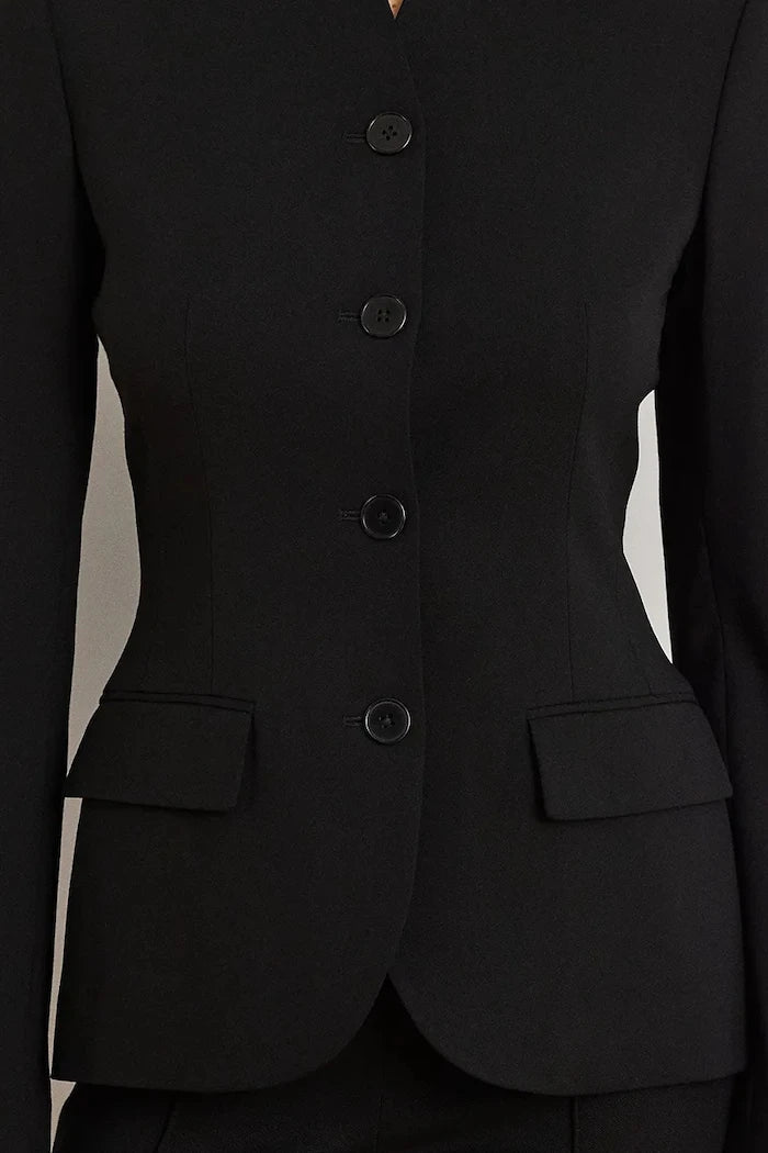 Lauren Ralph Lauren tek düğmeli kadın yünlü ceket