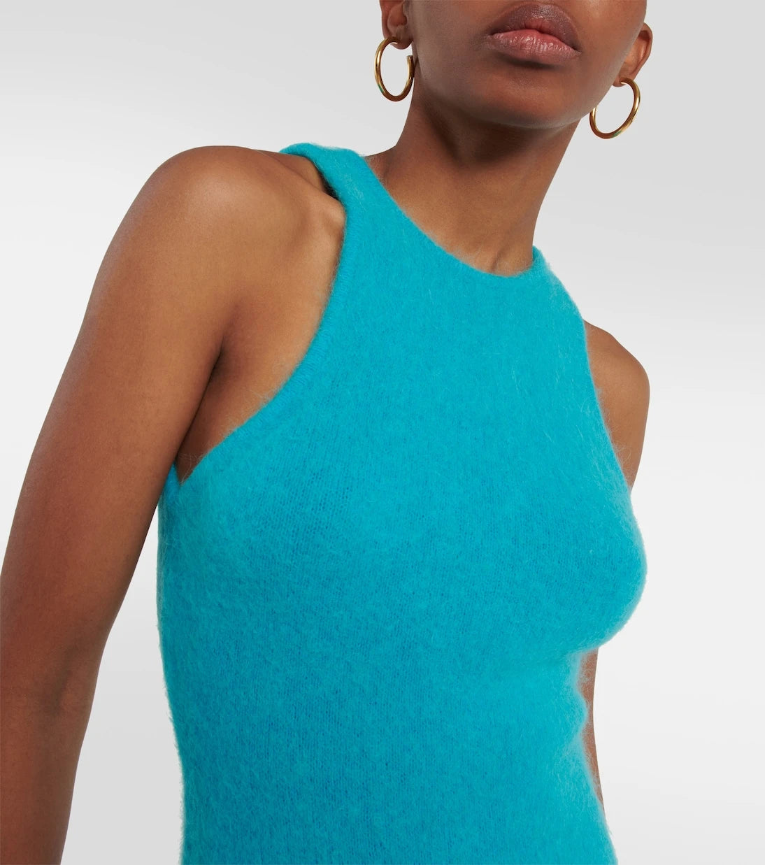 Ganni - Alpaca and wool-blend minidress