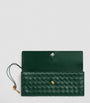 Bottega Veneta Green Small Leather Top-Handle Clutch Bag