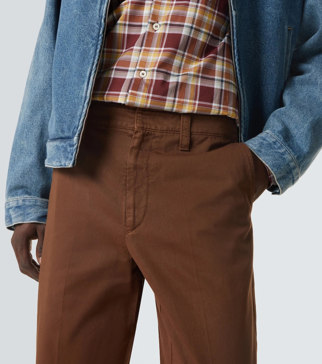 Prada - Cropped cotton gabardine slim pants