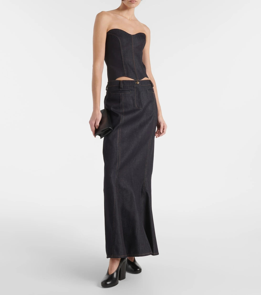 Aya Muse - Alis denim maxi skirt