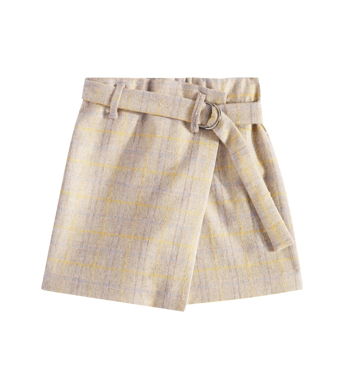 Brunello Cucinelli Kids - شورت تنورة من الفلانيل المخلوط بالصوف
