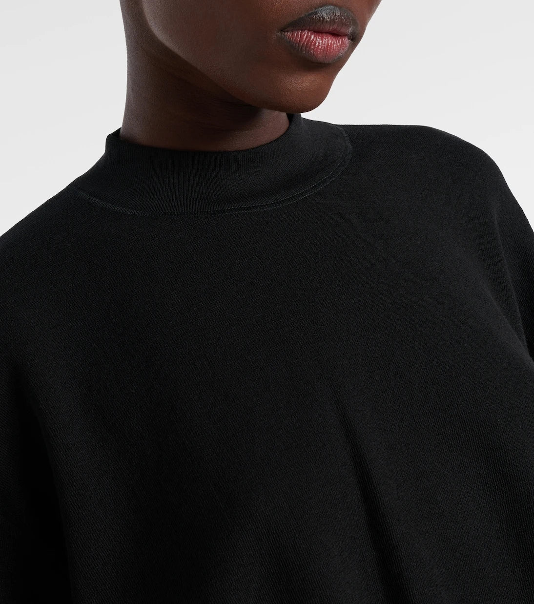 Alaïa - Cropped cotton-blend T-shirt