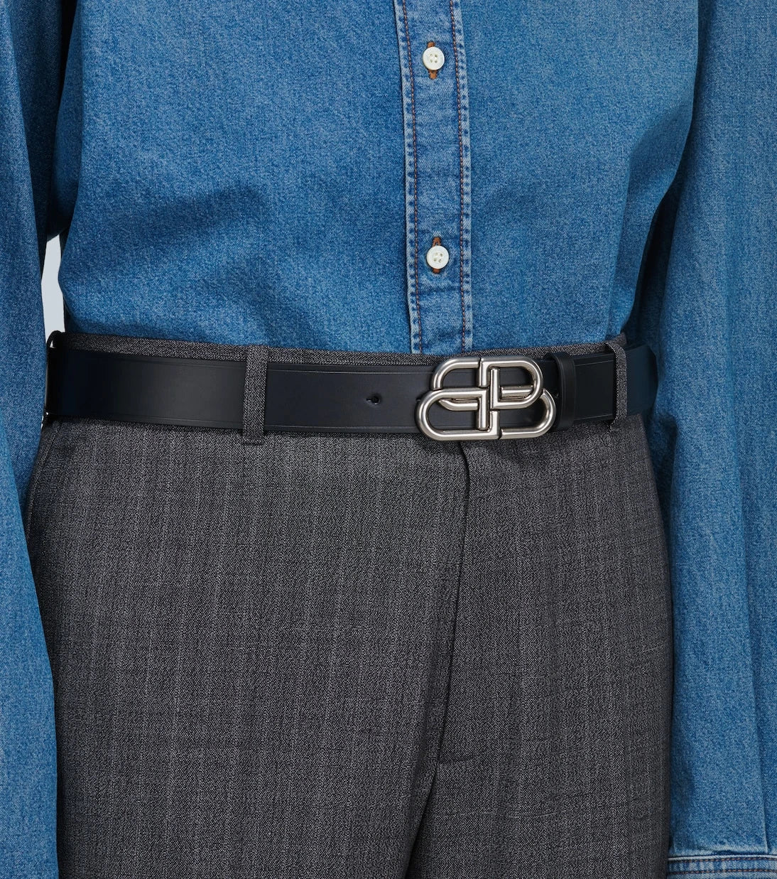 Balenciaga - BB Büyük deri kemer
