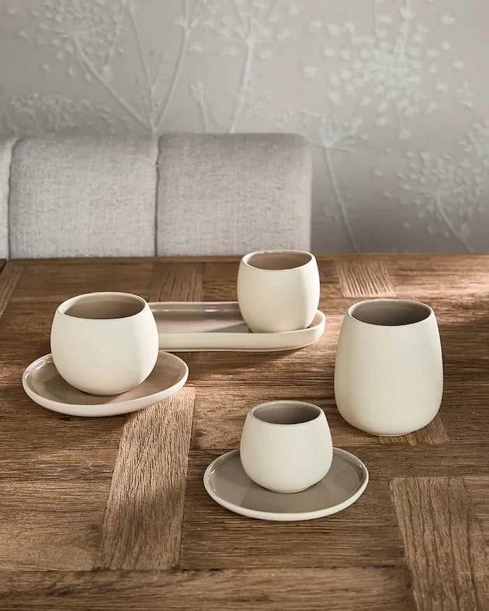 Riviera Maison porselen fincan ve tabağı, taş çini