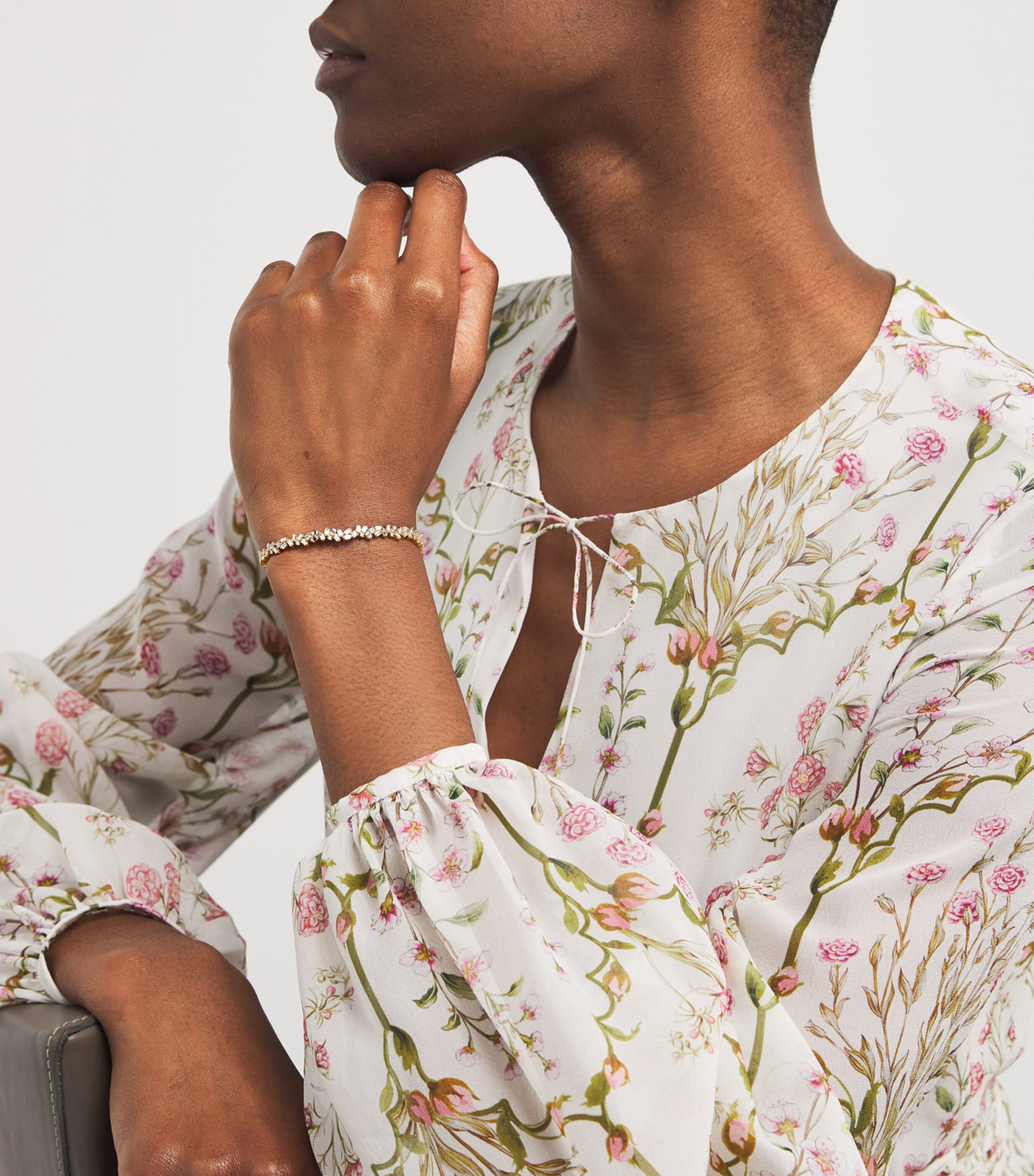 Small Rose Gold and Diamond Classic Fireworks Bangle