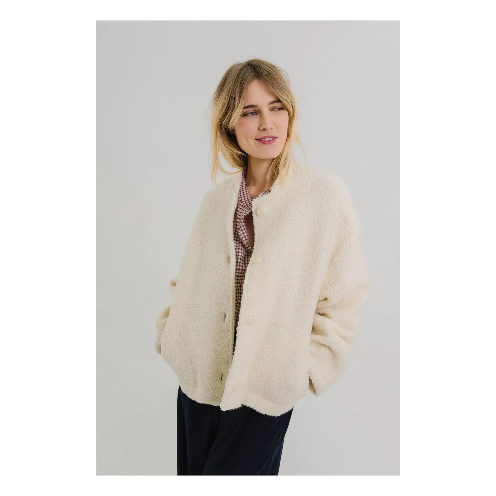 Sacrécoeur - Jay Bouclette Virgin Wool Jacket | White