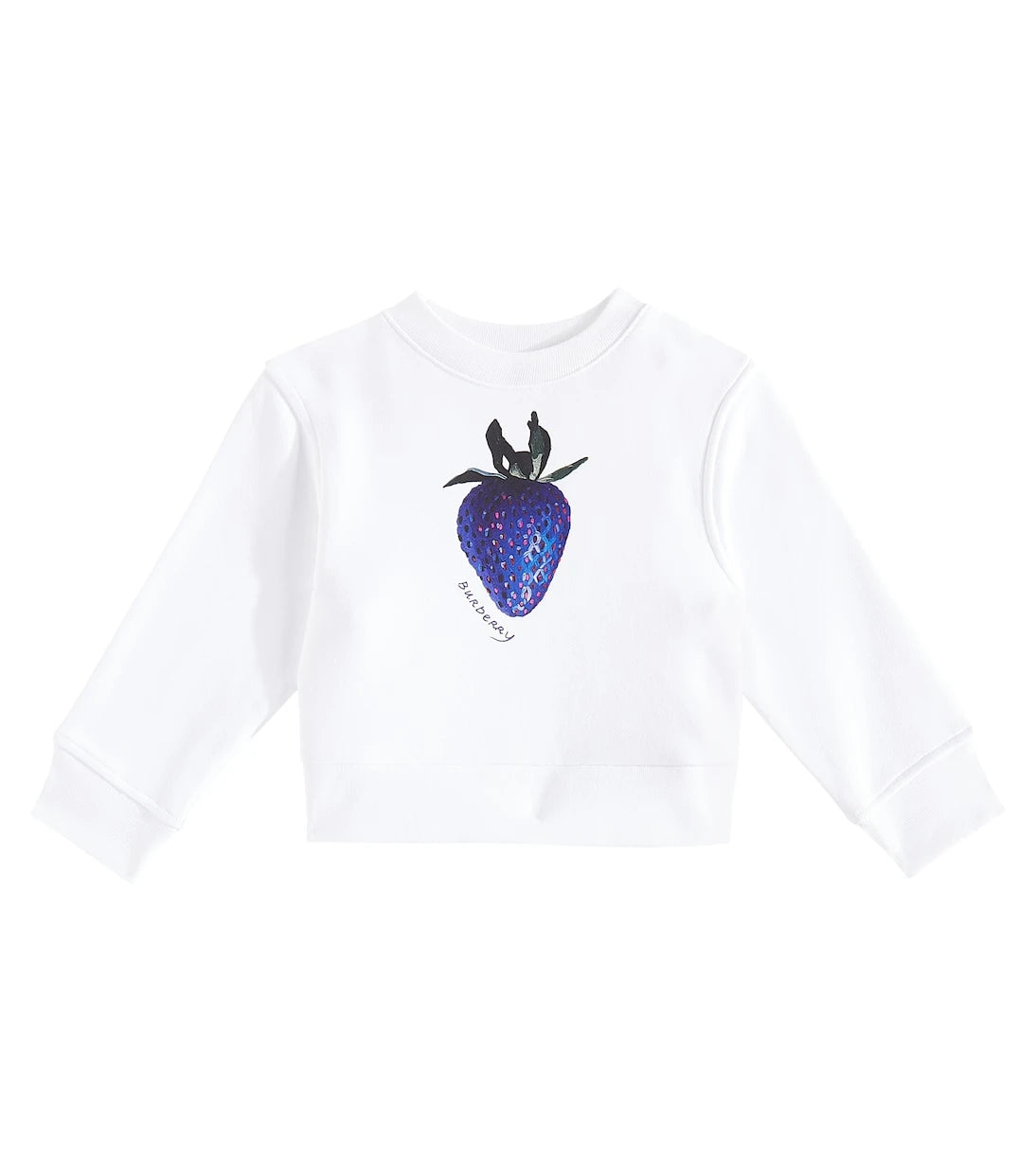 Burberry Kids - سويت شيرت قطني مزين بطبعة للأطفال الرضع