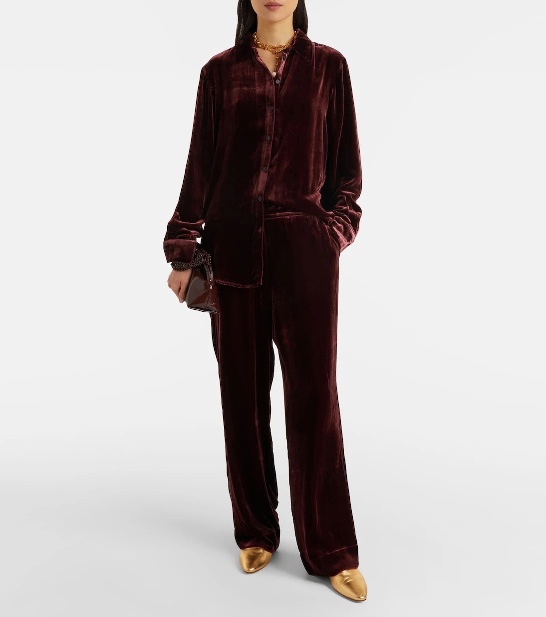 Asceno - London velvet pajama pants