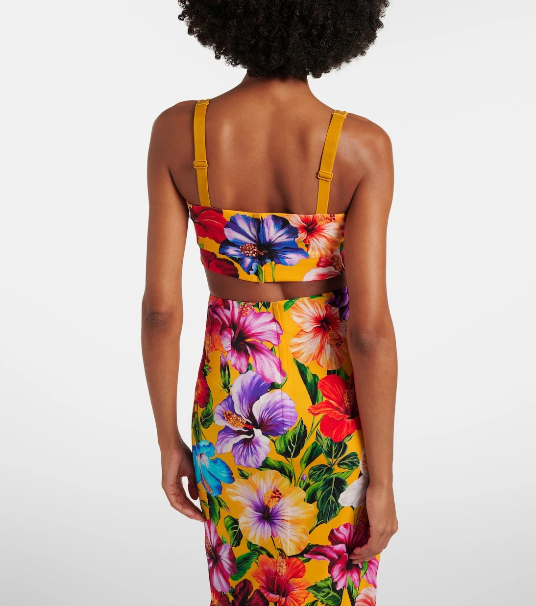 Dolce&Gabbana - Floral silk-blend crop top