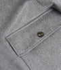 Grey Cashmere Bomber Jacket