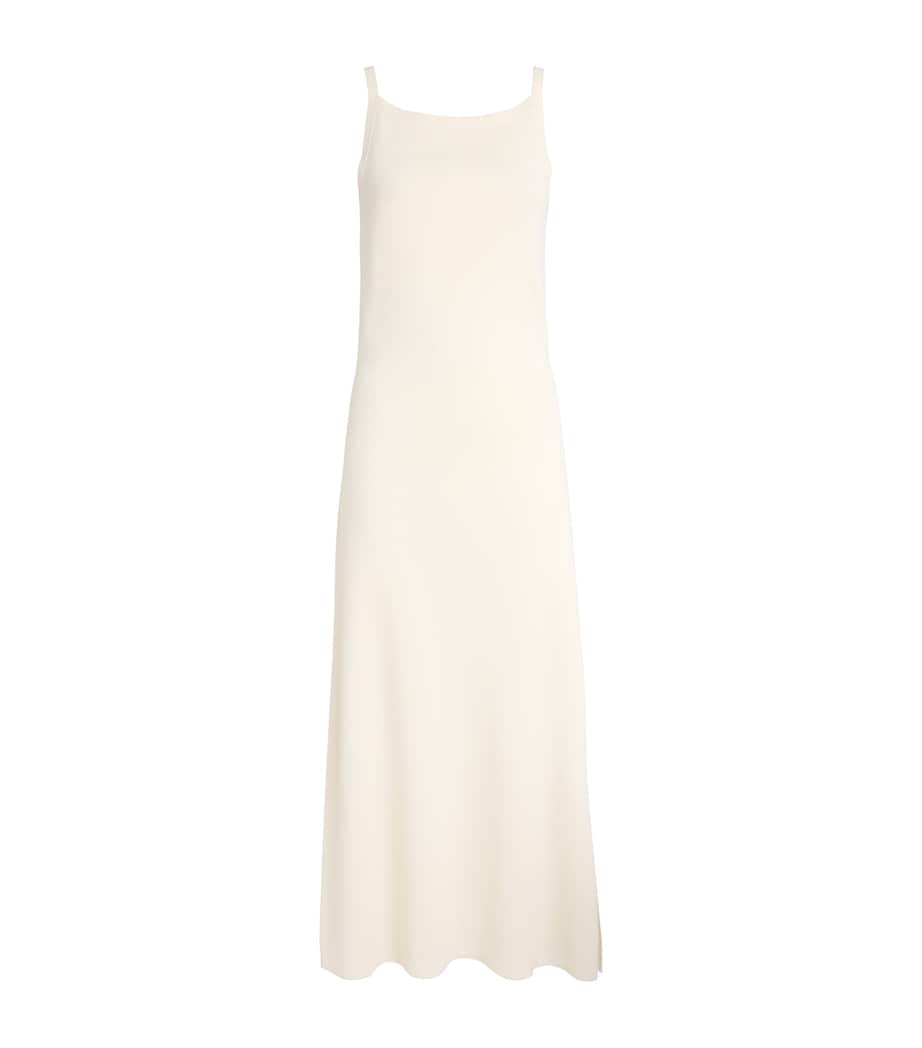 Ivory Knitted Square-Neck Dress