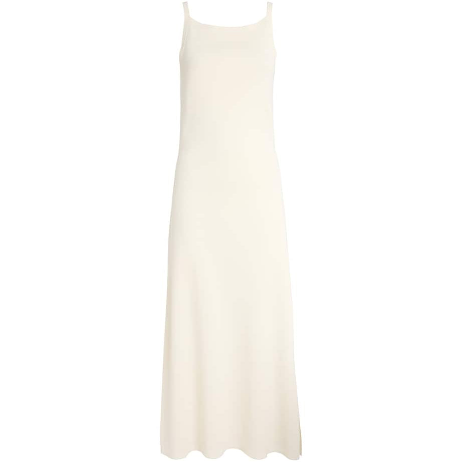 Ivory Knitted Square-Neck Dress