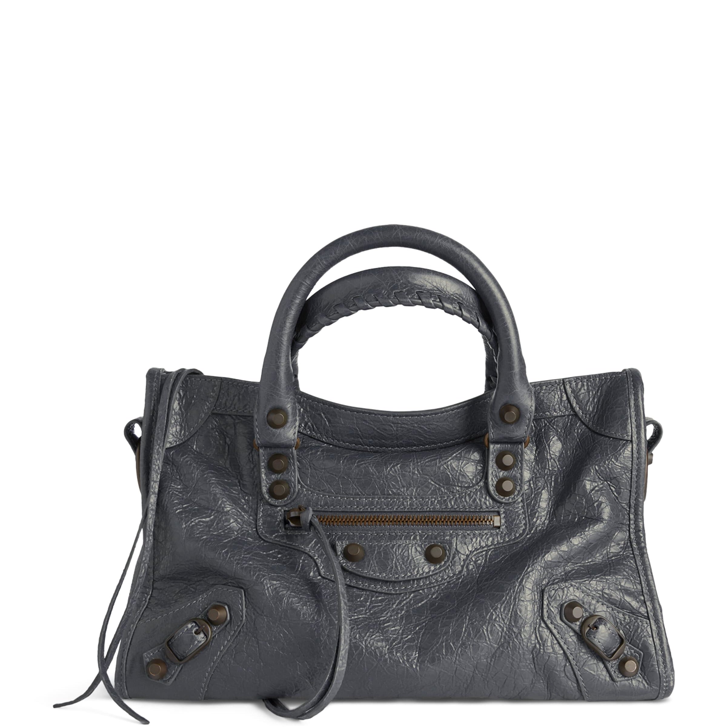Balenciaga Grey Small Leather Le City Top-Handle Bag
