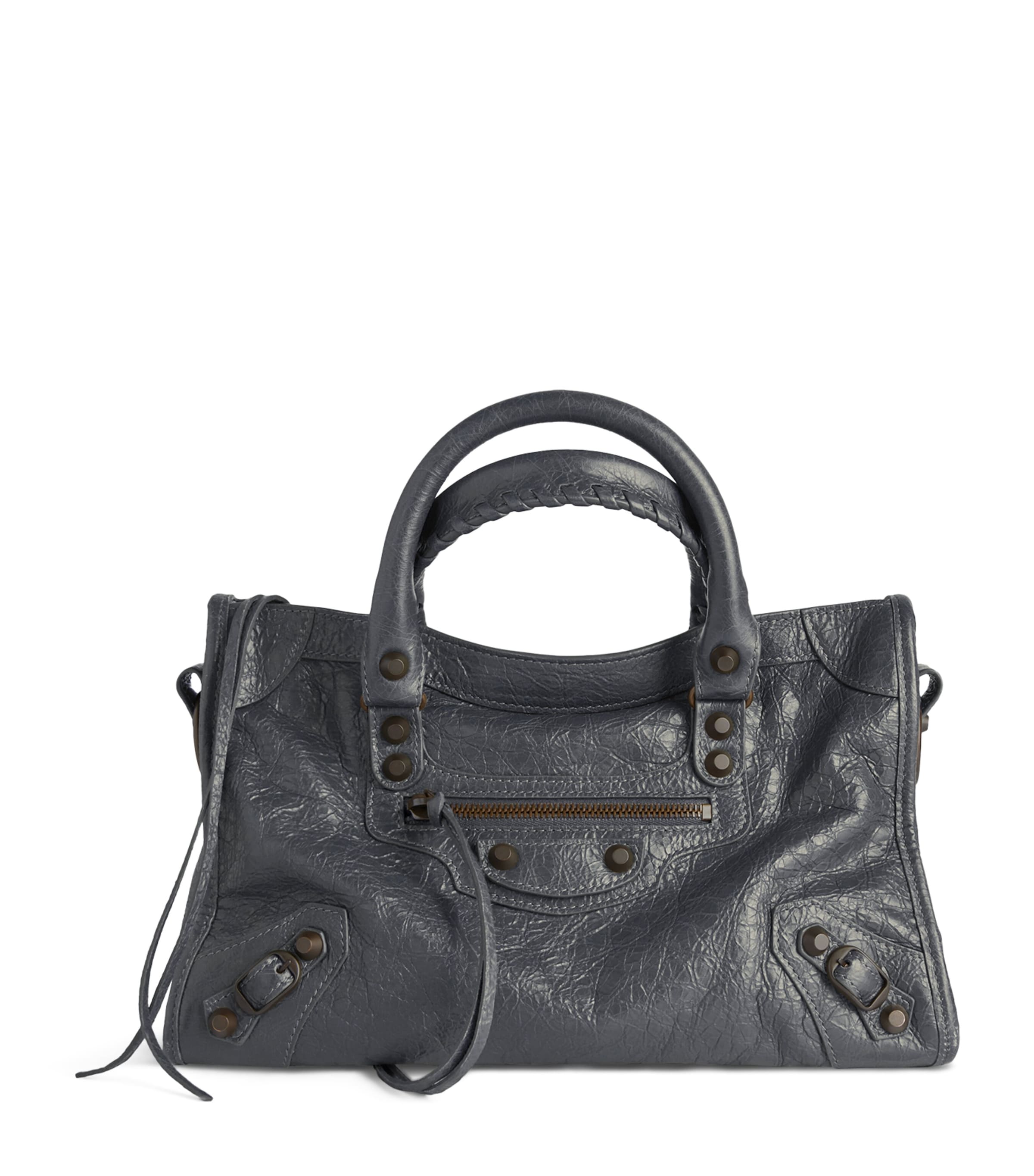 Balenciaga Grey Small Leather Le City Top-Handle Bag
