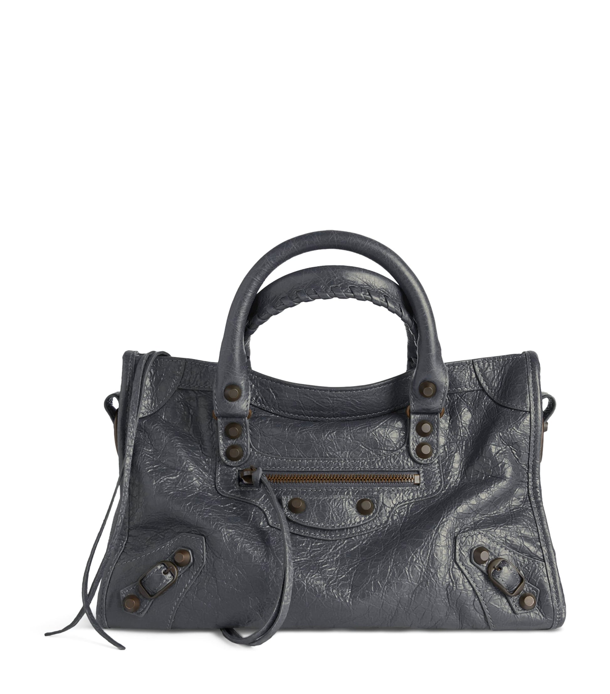 Balenciaga Grey Small Leather Le City Top-Handle Bag
