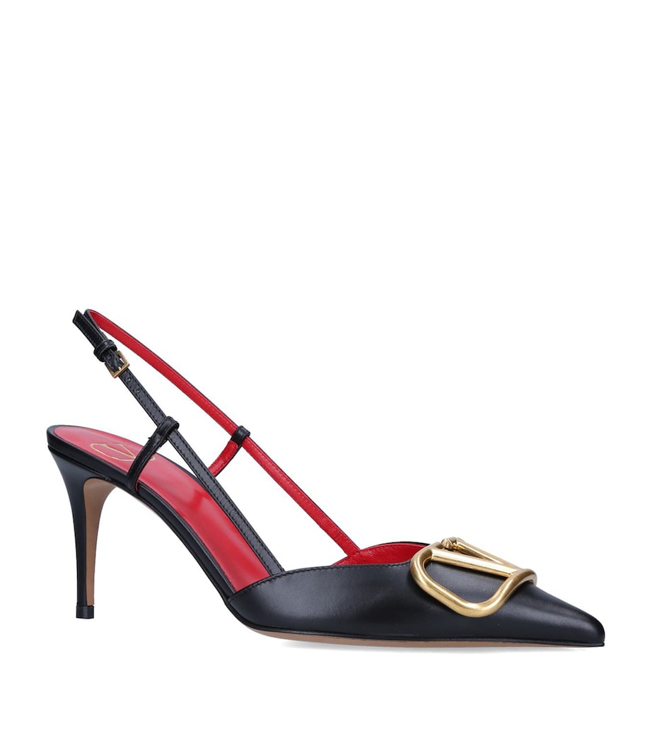Valentino Garavani Black Valentino Garavani VLOGO Slingback Pumps 80