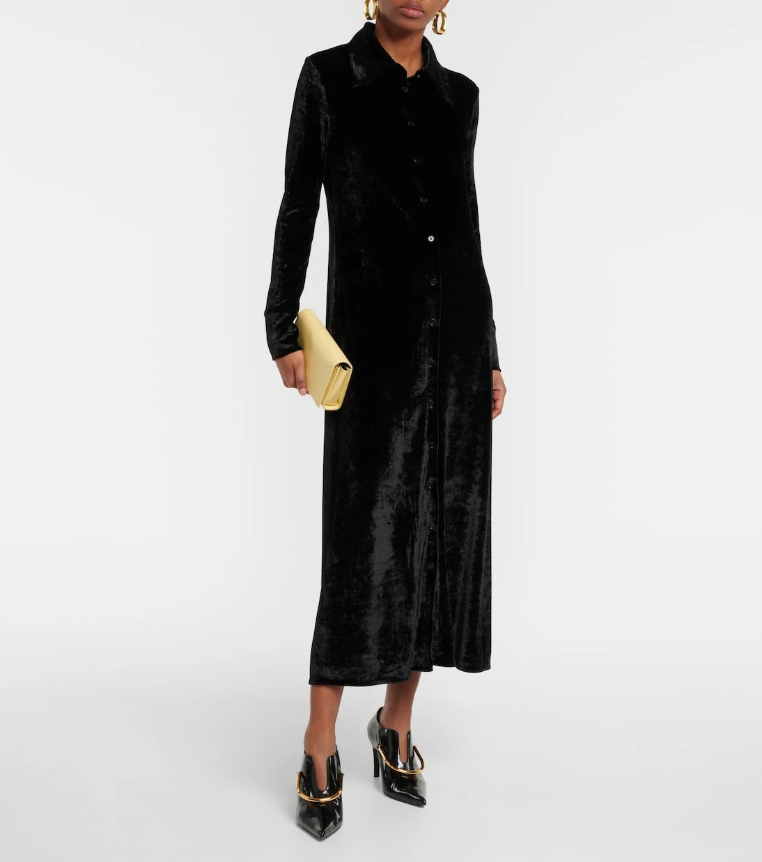 Jil Sander - Velvet shirt dress