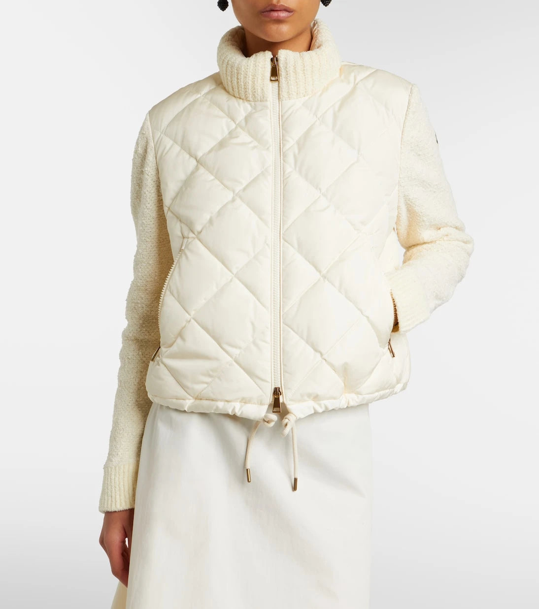 Moncler - Down-paneled cotton-blend cardigan