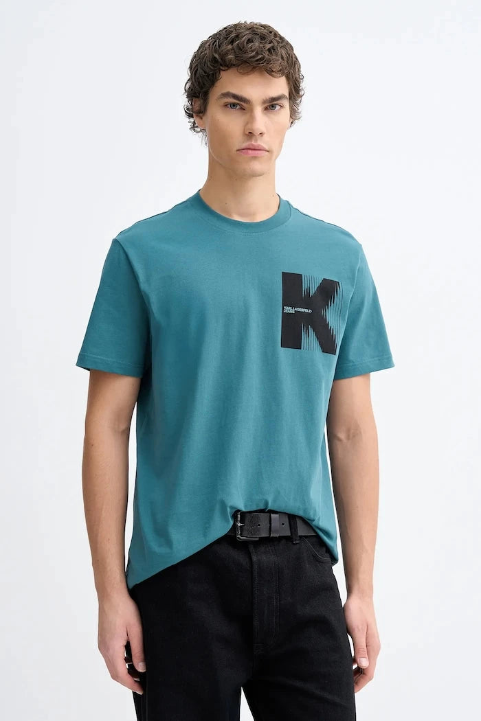 Pamuklu Tişört Karl Lagerfeld Jeans