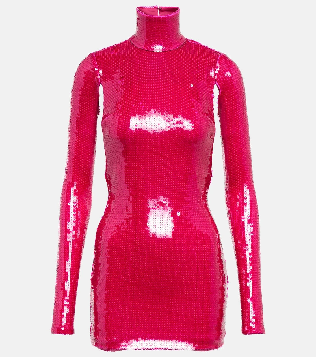 LaQuan Smith - Sequined turtleneck minidress