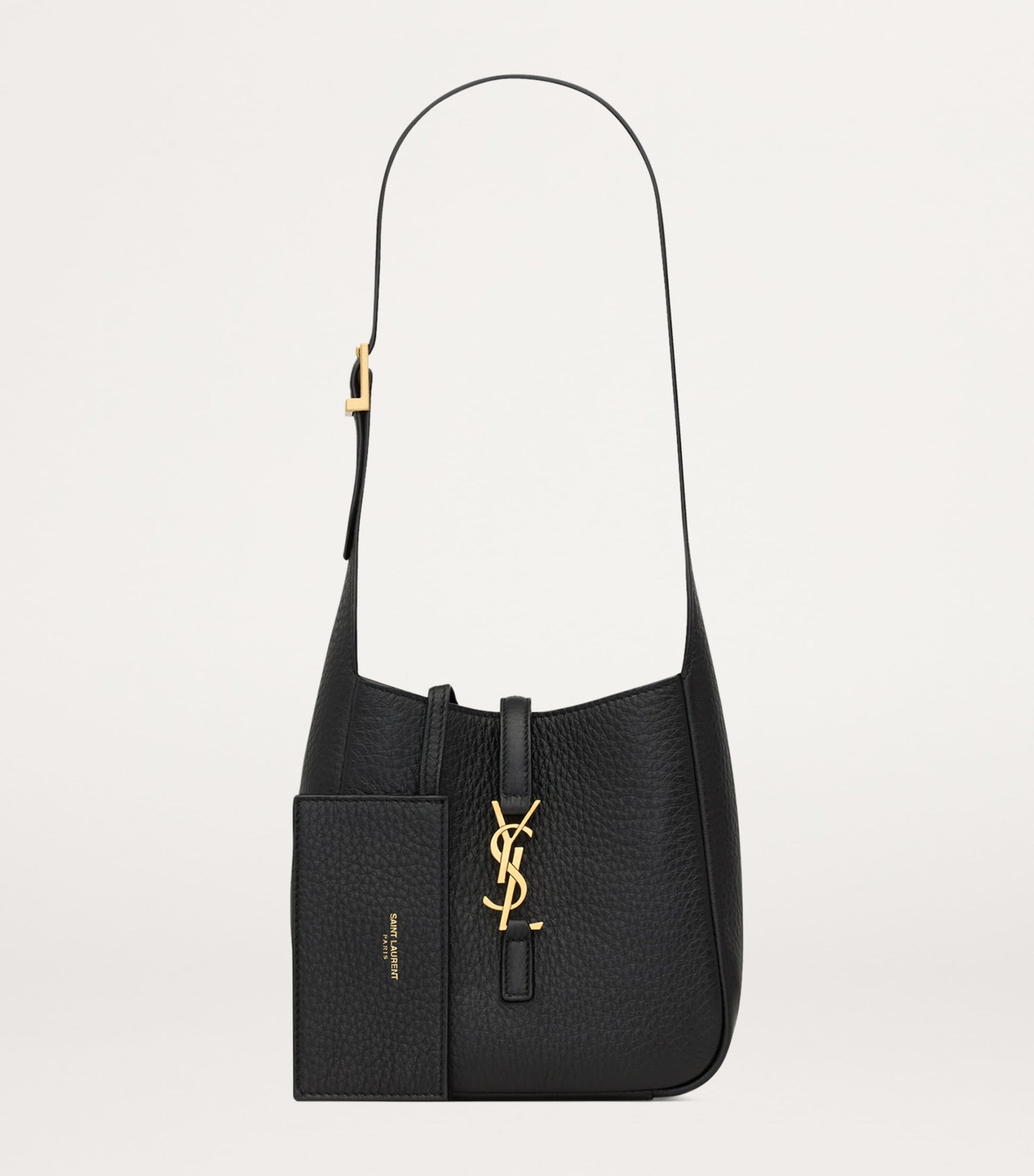 Saint Laurent Black Deerskin Baby Le 5 à 7 Shoulder Bag