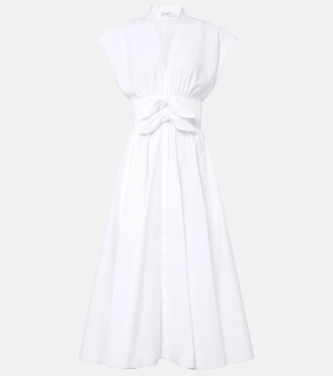 Alaïa - Cotton poplin midi dress