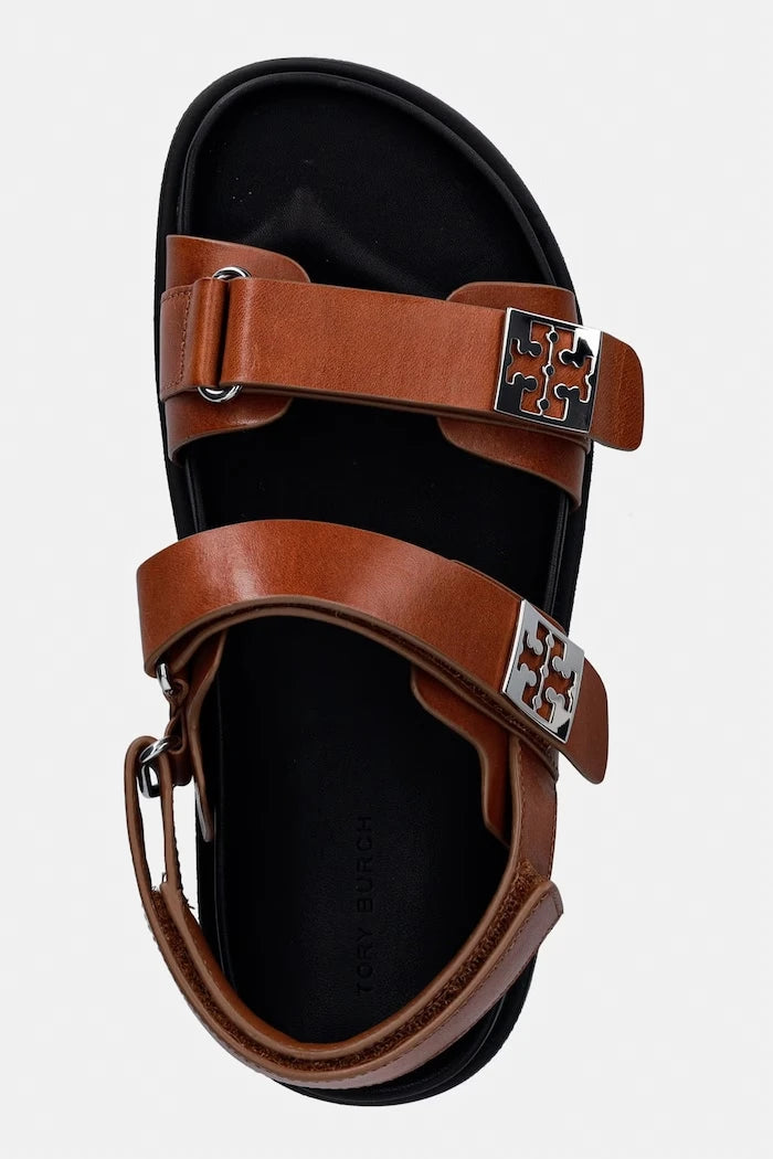 Tory Burch сандали дамски от кожа Mellow Sport Sandal