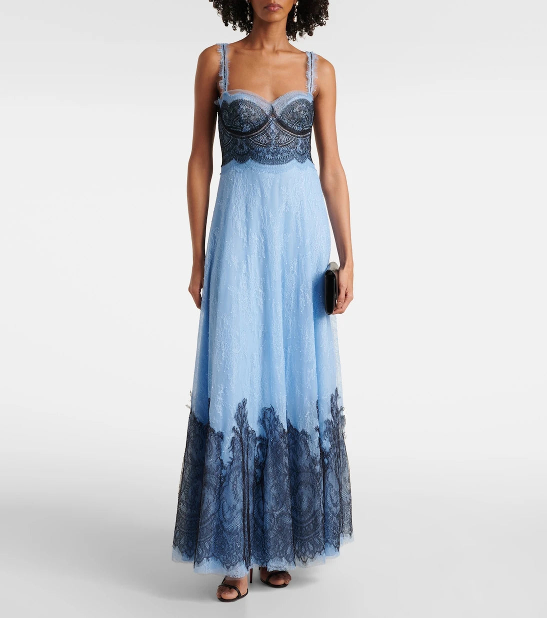 Costarellos - Gallie chantilly lace gown