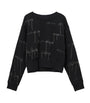Black Embellished Separo Sweatshirt