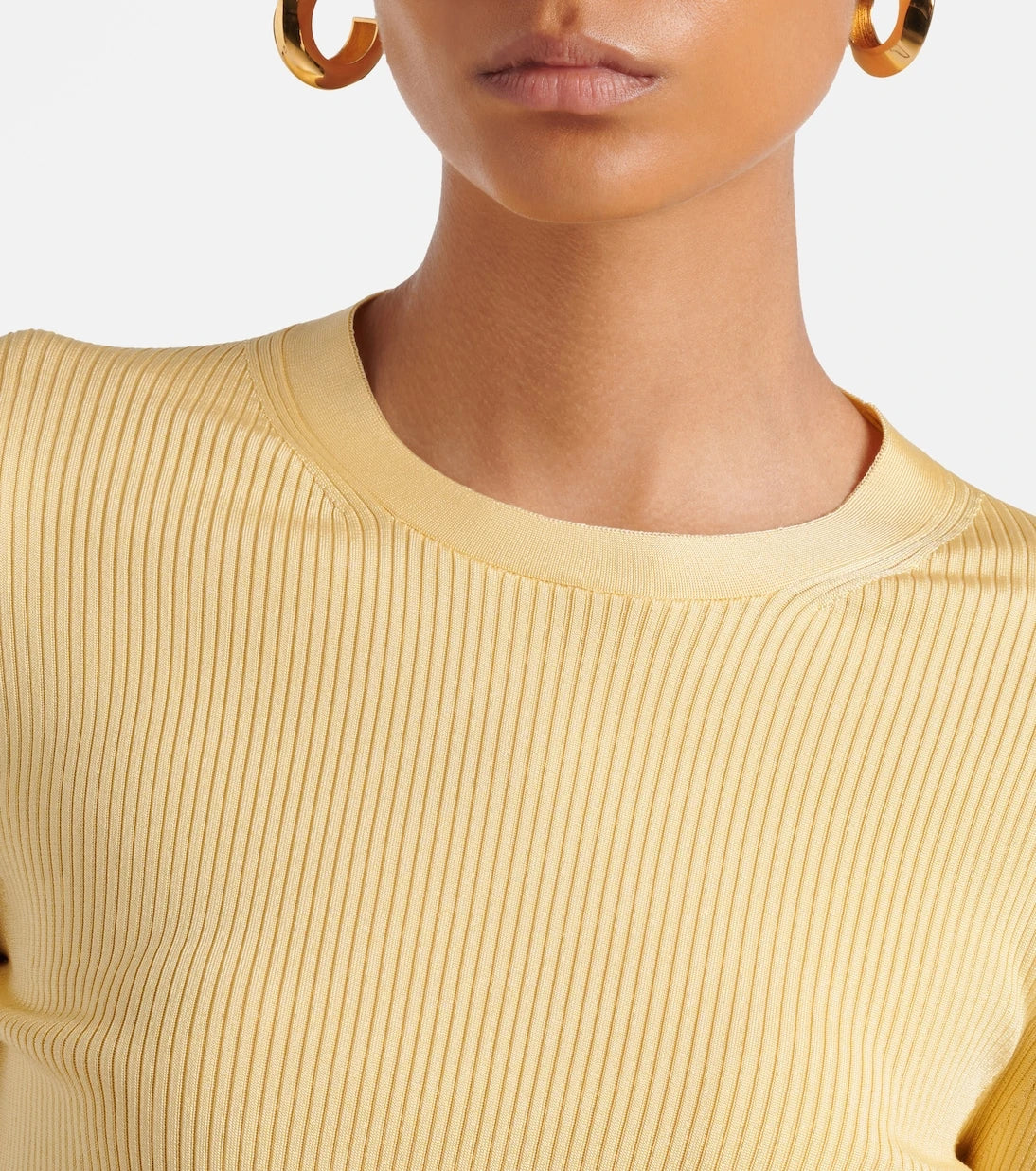 Alaïa - RIbbed-knit silk-blend top